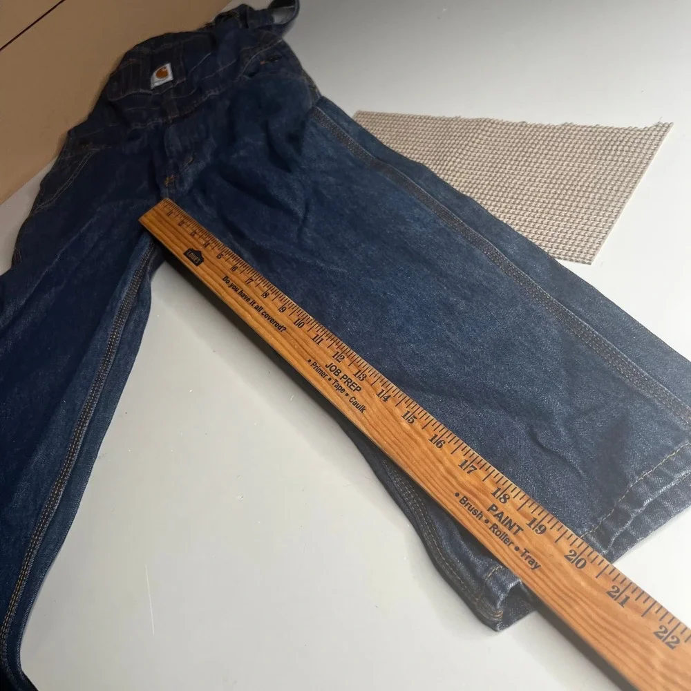 Carhartt Kids Denim Bib Overalls Dark Wash Master Cloth Size 6 RN 13706